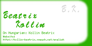 beatrix kollin business card